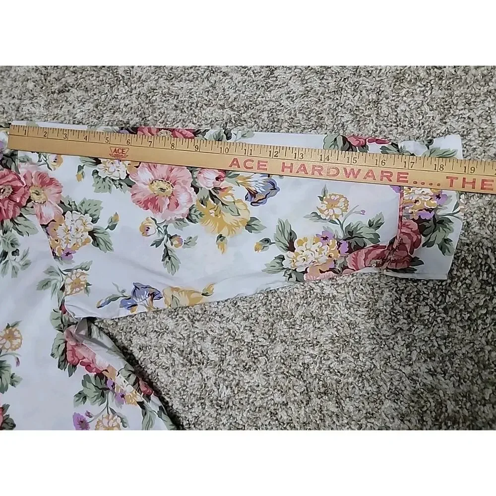 VICTORIA'S SECRET Gold Label Vtg Floral Pajama Set W/Long Shorts Modest Sz S HTF